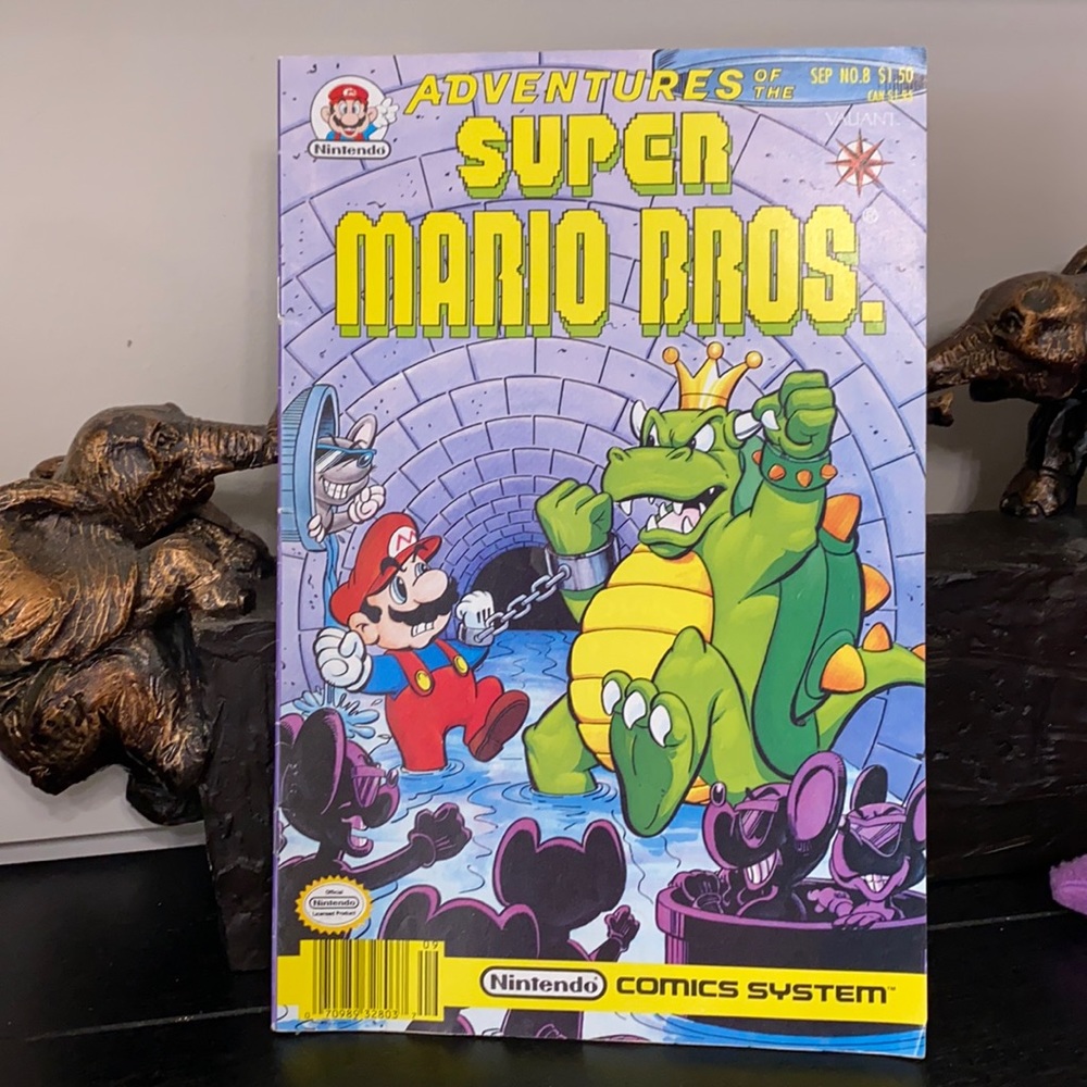 Adventures of Super Mario Bros Comic Issue 8 1991 Valiant Series 2 Chain Cover